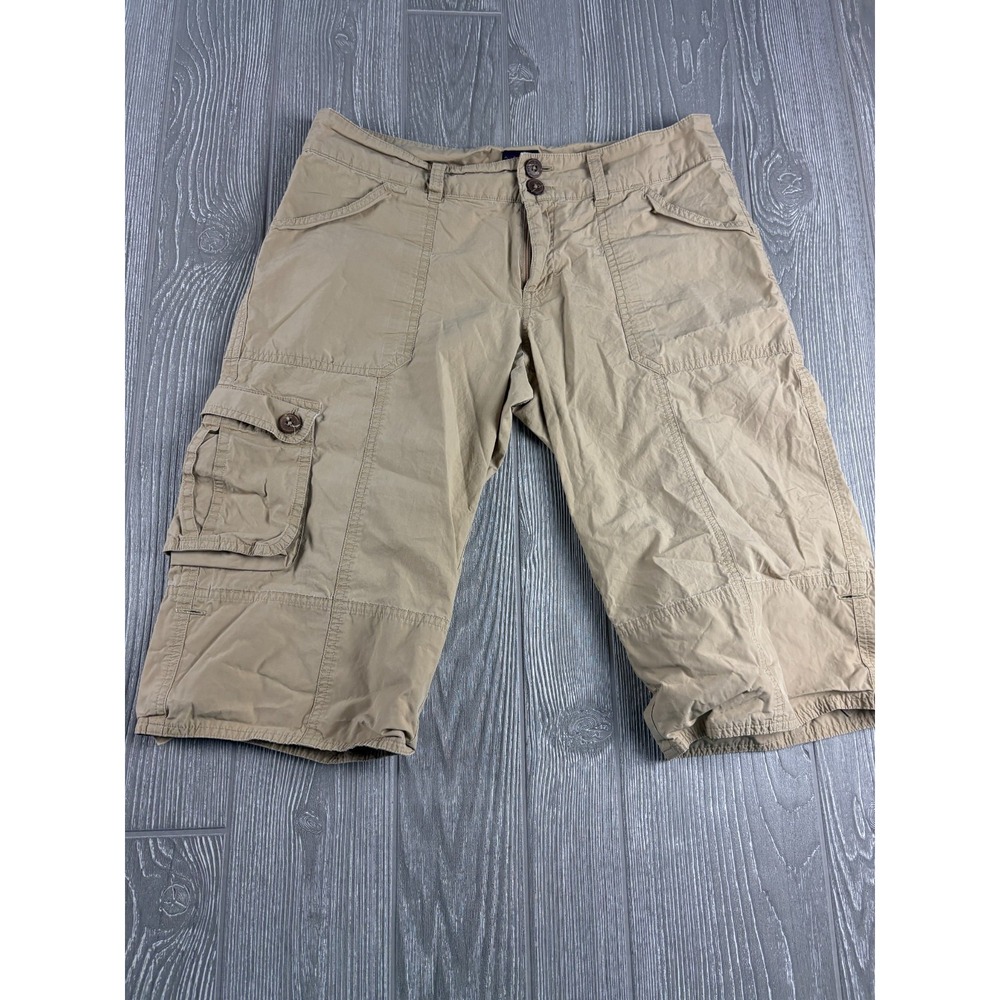 Patagonia Womens Tan Organic Cotton Capri Hiking Pants Size 8 Utility Cargo